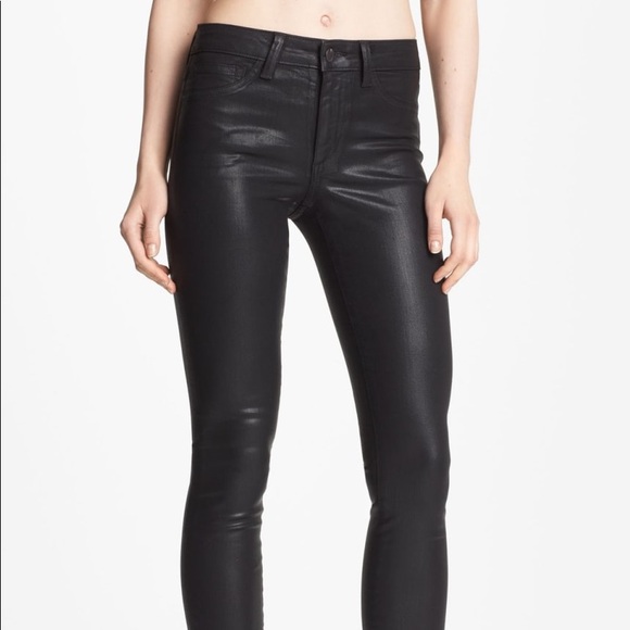 joe's black coated jeans
